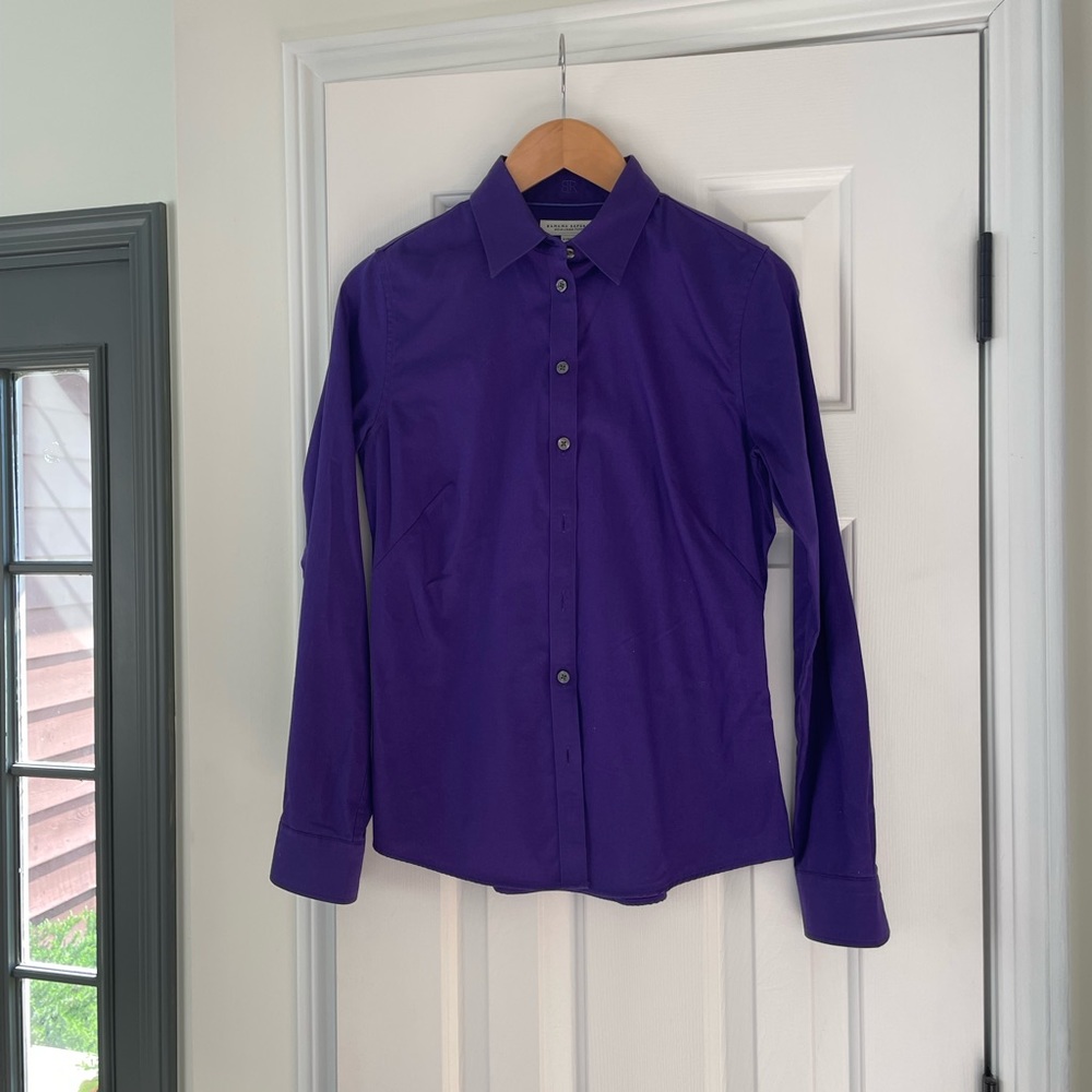 Two Banana Republic non-iron fitted dress shirts.